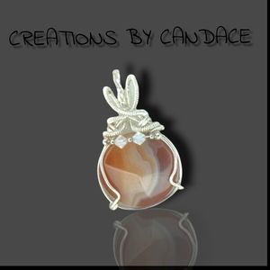 Handmade wire wrapped pendant